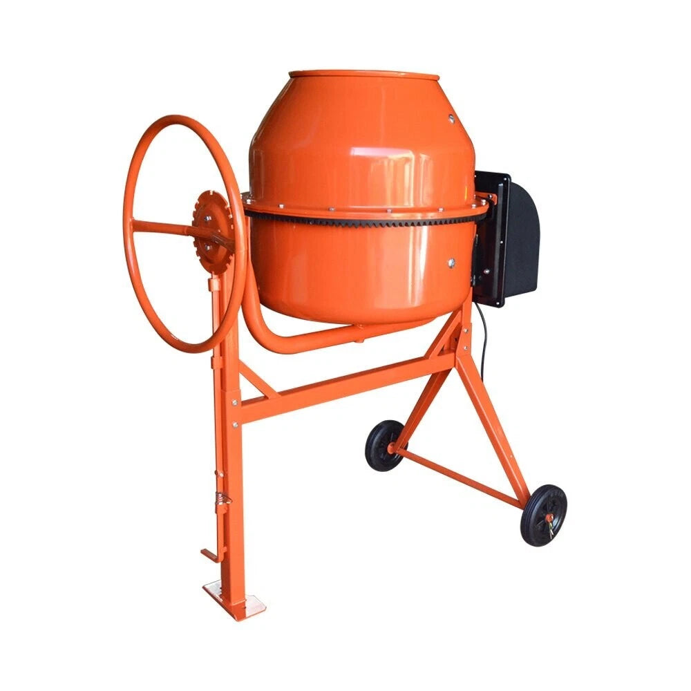 170l Portable Concrete Mixer Electric Cement Mortar Machine Heavy Duty