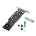 Pcie 4.0 X16 To M.2 M-key Nvme Ssd Expansion Split Card Supports 4