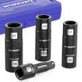 WORKPRO 4PCS Impact Socket Set 1/2" Drive, Lug Nut Socket Set by WORKPRO