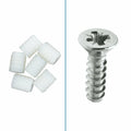 Rok Hardware 8mm Plastic Hinge Dowel Inserts With Screws, 100 Pack -