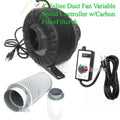 4" Variable Speed Control Inline Hydroponic Duct Fan Blower 190CFM