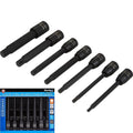 BlueSpot 7pc Extra Long Impact Spline Bit Sockets 3/8" Drive M5 - M14 Set by BlueSpot