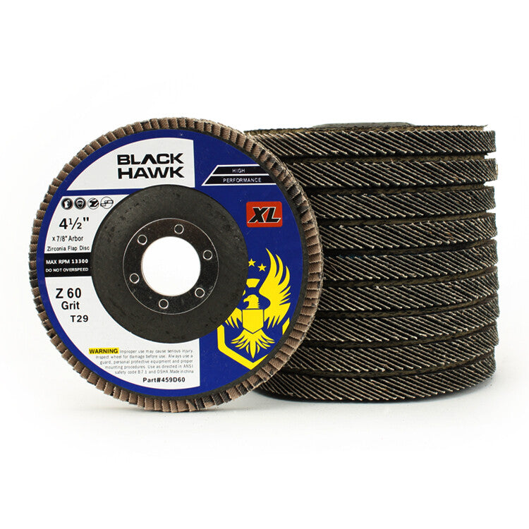 50 Pack 4.5" X 7/8" Xl 60 Grit High Density Flap Discs Jumbo Grinding