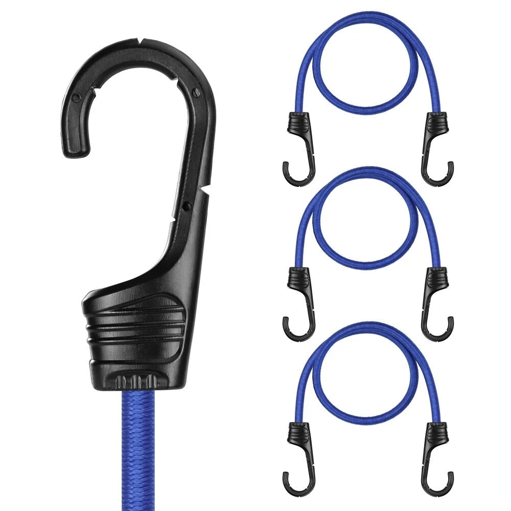 WORKPRO 24" Bungee Cord 4PC Superior Rubber Heavy Duty Strap Strong Elastic Rope