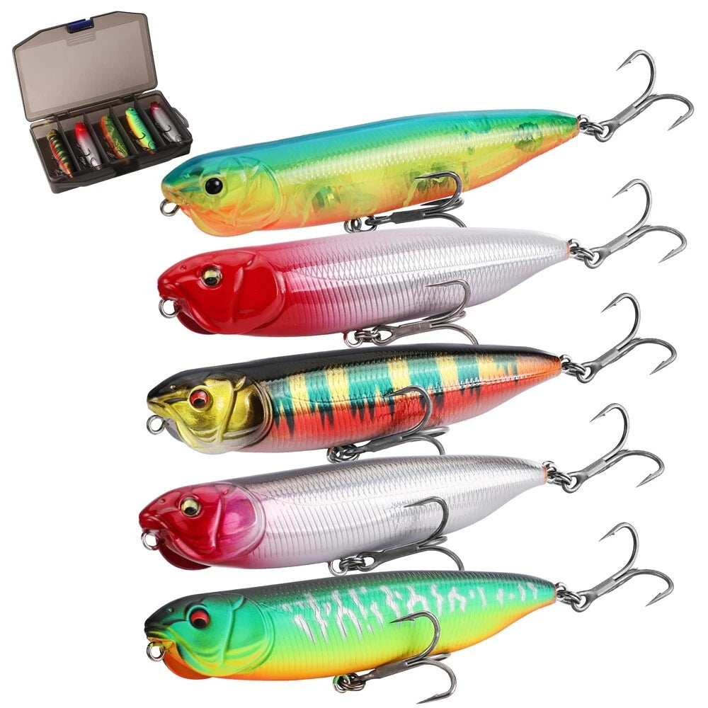 Flissa Fishing Lures Bass Fishing Lures Popper Fishing Lures W/treble