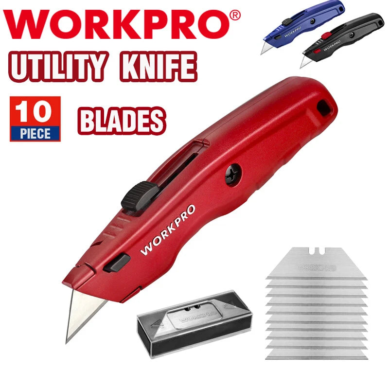 WORKPRO Heavy Duty Premium Razor Utility Knife Box Cutter Quick Change Blade NEW