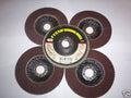 5pc ILLINOIS INDUSTRIAL 4" ANGLE GRINDER SANDING FLAP DISC WHEEL 120 GRIT  Opens