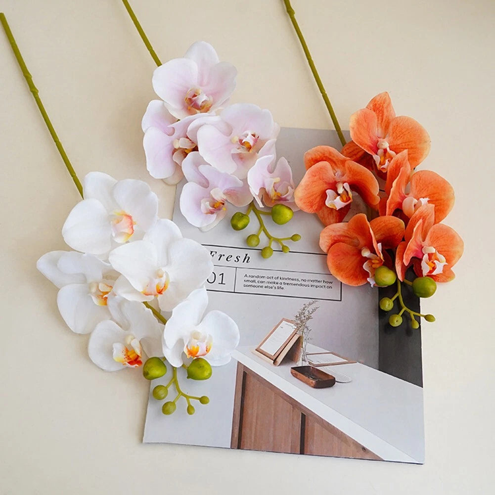 Delicate 17 7 Inch Artificial Orchid Flowers Set Of | Built Supply Co