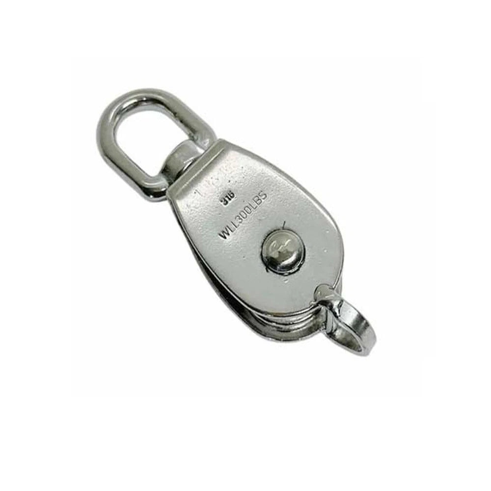316 Stainless Steel Single Pulley Wheel Swivel Lifting Rope Pulley