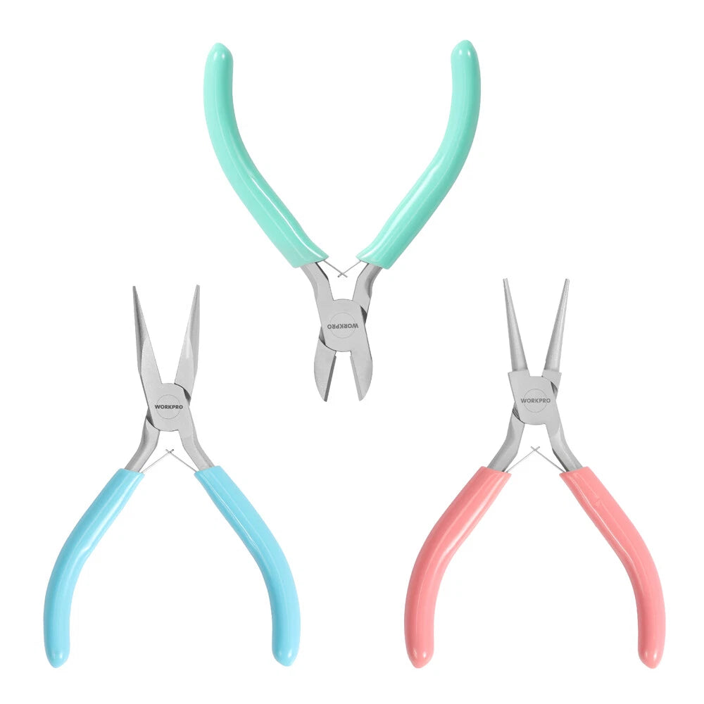 Workpro Jewelry Pliers Set 3pk Jewelry Making Tool Kit Drop-forged