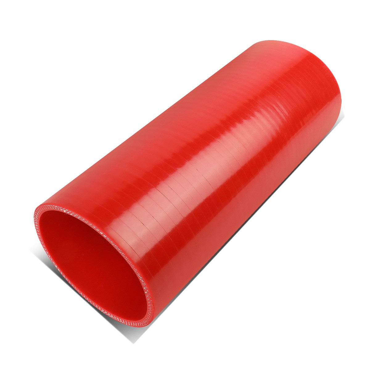 3"id 8" Long Straight Transition 4-Ply 4ply Red Silicone Intercooler