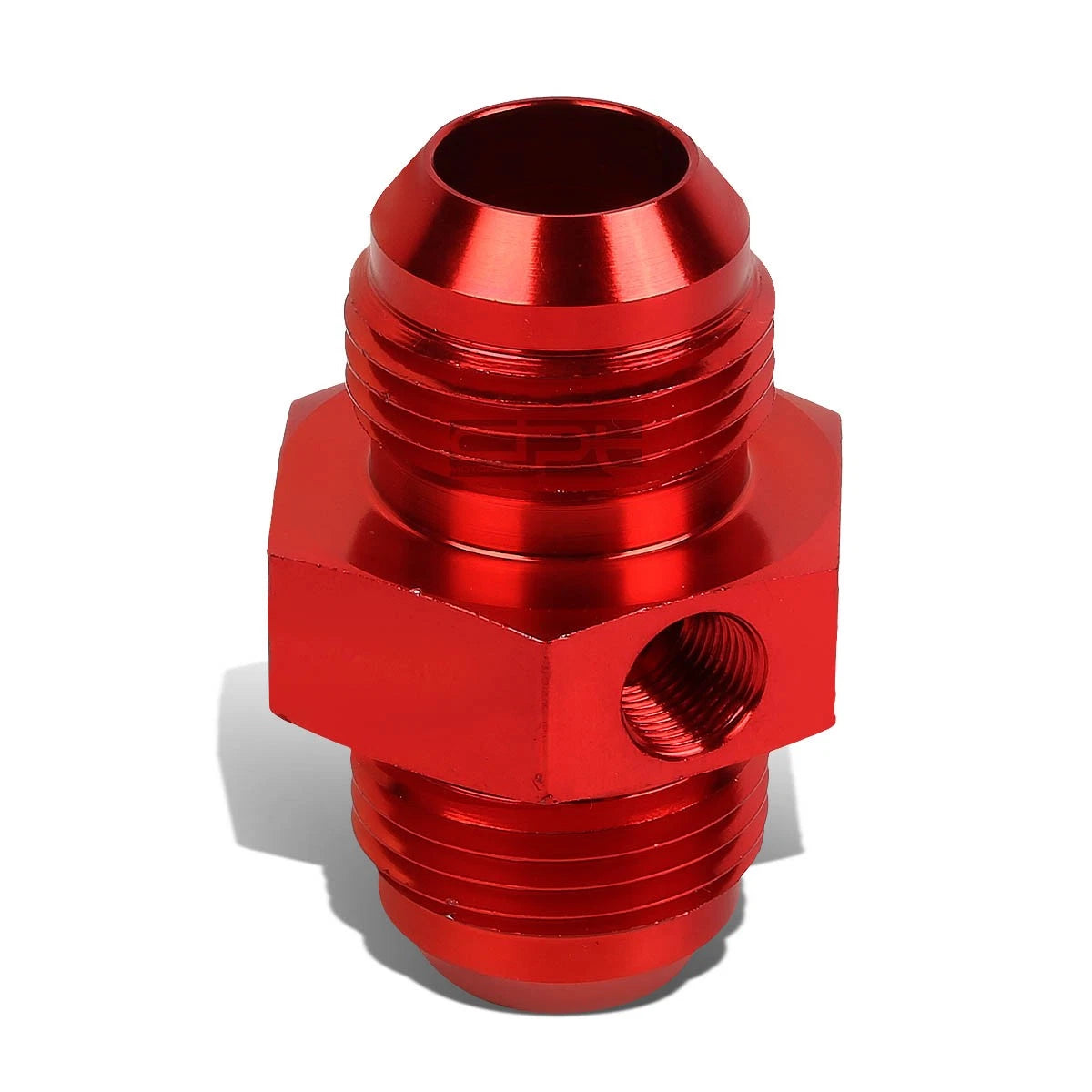 12an An12 Male Union 1/8" Npt Side Port Red Aluminum Anodized Fitting