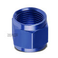 8an An-80 Female Thread Tube Nut Blue Aluminum | Built Supply Co