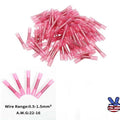 Red 22-16 Awg Butt Seal Terminals Heat Shrink Waterproof Wire