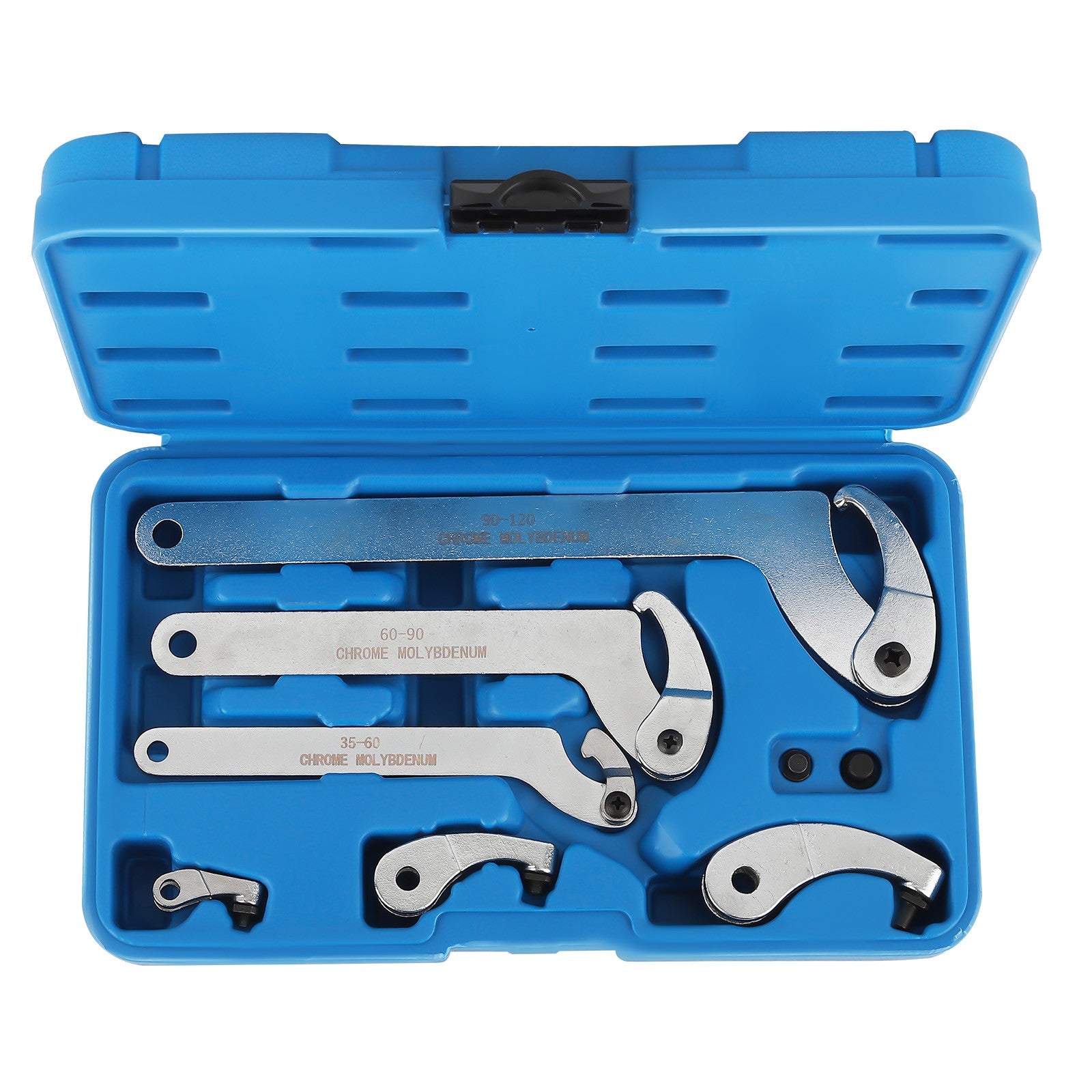 9x Hook Spanners Pin Wrench Adjust Lock Nut Rings Bearings Tool Kit