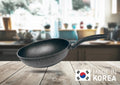Made In Korea| 12" 5 Layer Marble Coating Wok Non-stick Cooking
