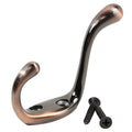 Rok Hardware Heavy Duty Coat Hook, 3-1/2", Brushed Antique Copper