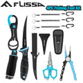 FLISSA 4PCS Fishing Tool Kit Gripper Line Scissor Fish Fillet Plier