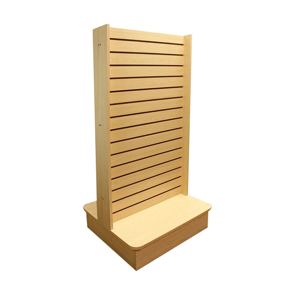 Display Tower 2 Sided Slatwall Knockdown Displays Floor Stand Maple