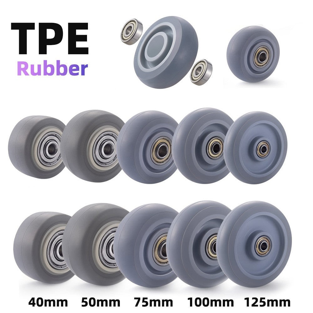 Heavy Duty Castor Replacement Wheel Rubber Trolley Casters