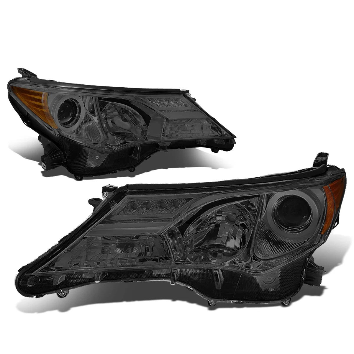 Fit 2013-2015 Toyota Rav4 Pair Smoked Housing Amber | Built Supply Co