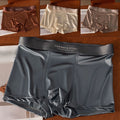 Men's Boxer Briefs Ice Silk Pouch Underwear Breathable Trunks For All