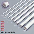 2mm-8mm White ABS Round Hollow Tube 250mm Length