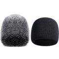 2 Pack Microphone Furry Windscreen Muff Wind Cover Foam Cover For