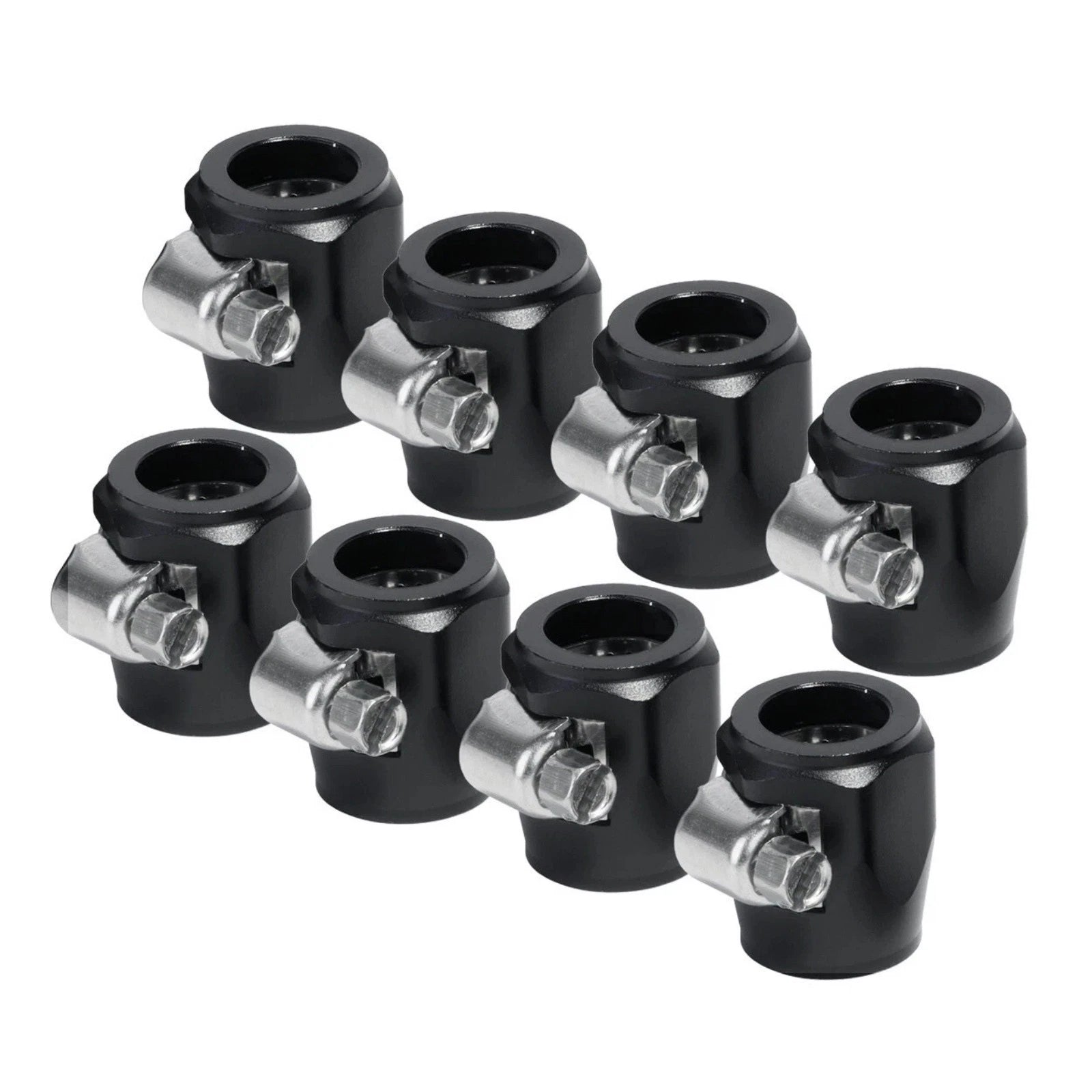 For 3/8" Fuel Gas Oil Hose 6an Flexible Rubber Hose Clamps Finisher