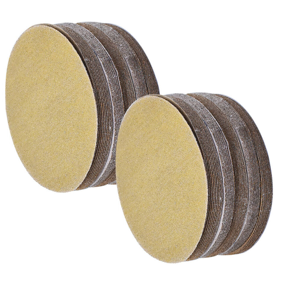 50/100pcs No Hole Sanding Discs 5In 60-800 Grit Round Hook and Loop