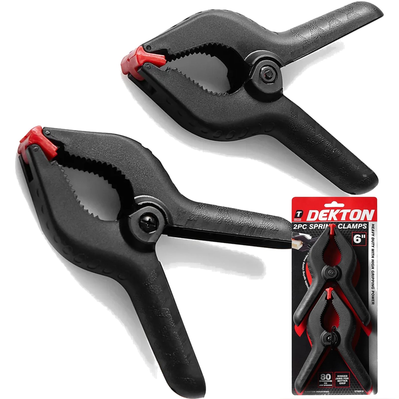 Dekton Spring Quick-Grip Wood Work Clamp 6" 2pc by Dekton
