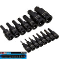 Bluespot Impact Key Torx 1/4" 3/8" 1/2" Drive Bit Socket Set Bits