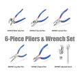 Workpro Carbon Steel Pliers Wrench Set Non-slip Grip Handles Pliers