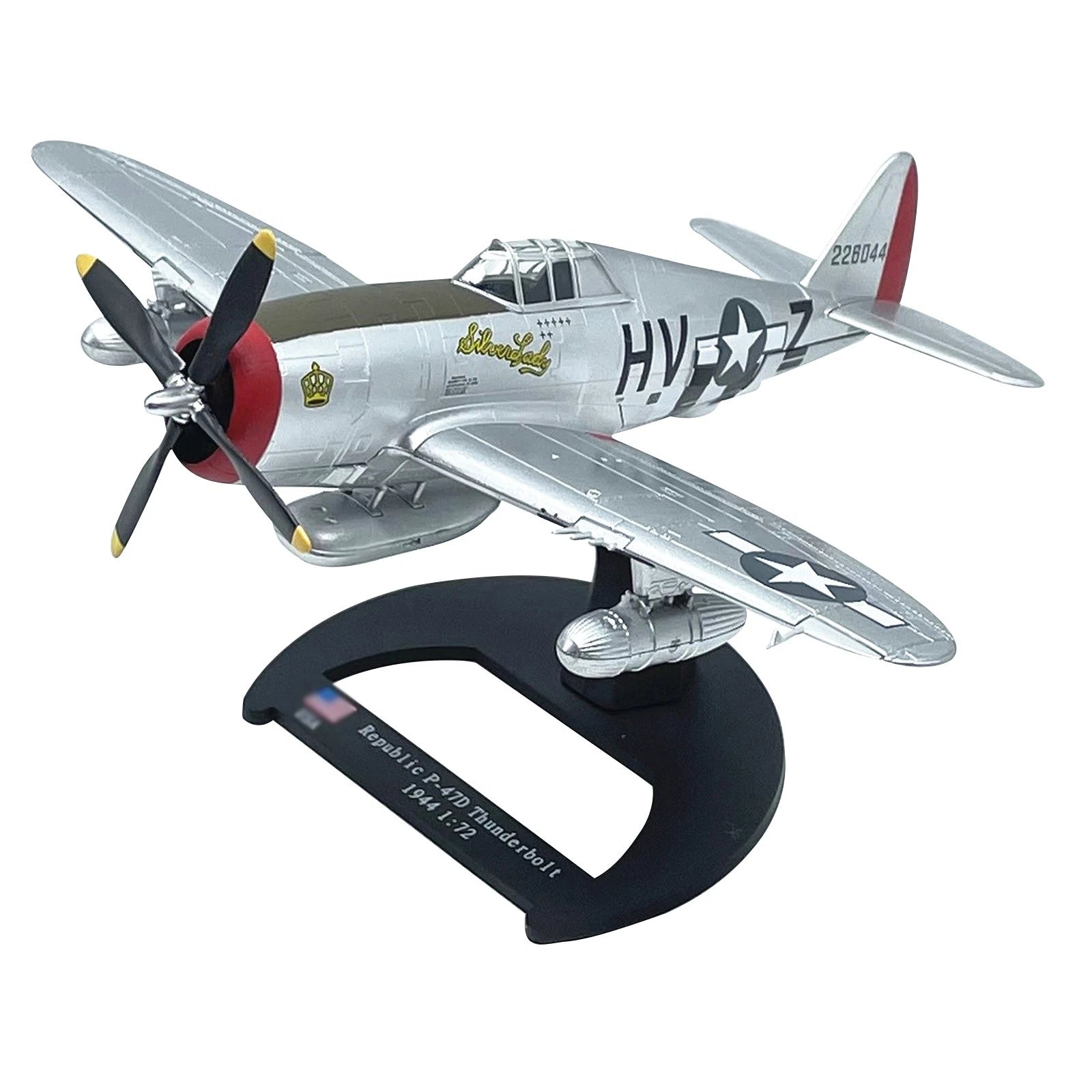 1:72 Wwii P-47d 'Roggie Meth Ii' Thunderbolt Fighter Aircraft Model