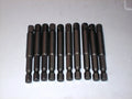 10 Power Extension Bars Driver Bits Hex Shank 1/4"