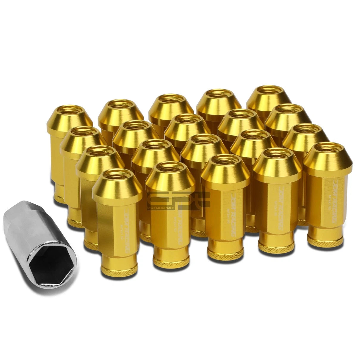 Fit Dts Sts Deville Gold 20x 50mm Rim Anodized Wheel Lug Nut+adapter