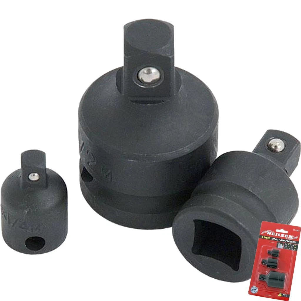 Neilsen Impact Socket Converter Reducer Adapter Set 1/4" 3/8" 1/2"