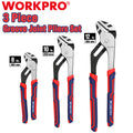 WORKPRO 3 Piece Groove Joint Pliers Set 12/10/8 Inch Adjustable Water