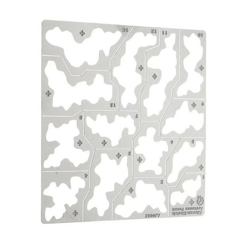 1/35 1/100 Steel Forest Camouflage Stenciling Template Leakage Spray