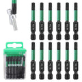 WORKPRO 12pcs T25 Torx Impact Screwdriver Bit Set CNC Machined S2 Steel Tip USA