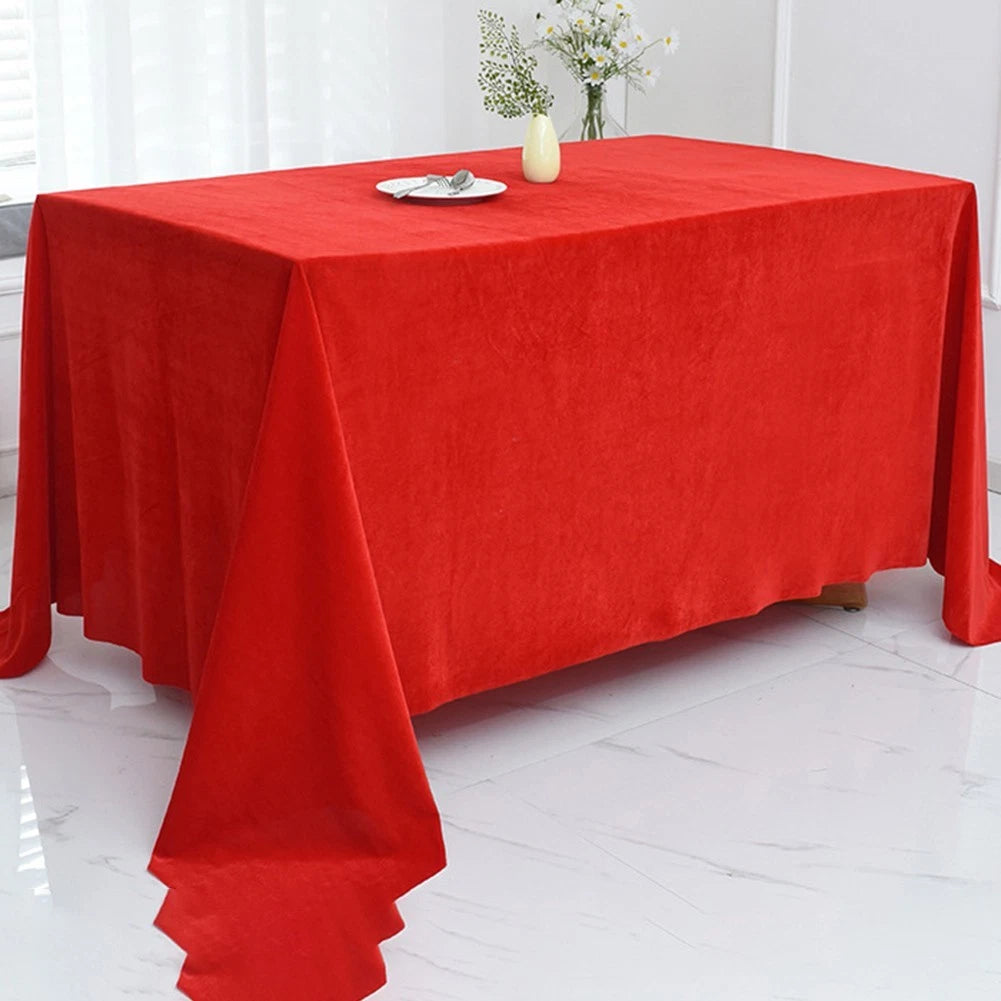 Velveteen Red Tablecloth Thickened 1 6 X 2 M For Exhibitions And