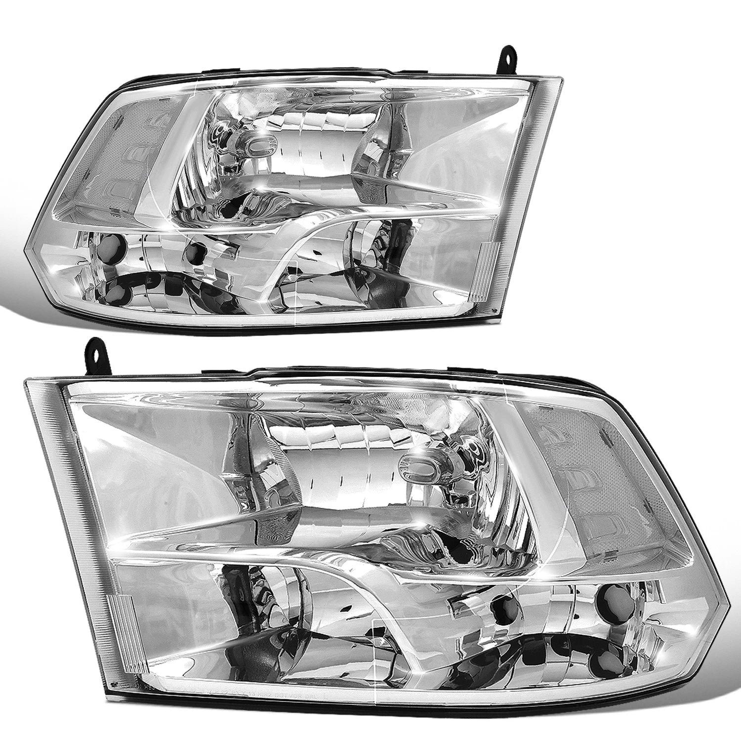 Fit 2009-2018 Dodge Ram Pickup Chrome Housing Clear | Built Supply Co