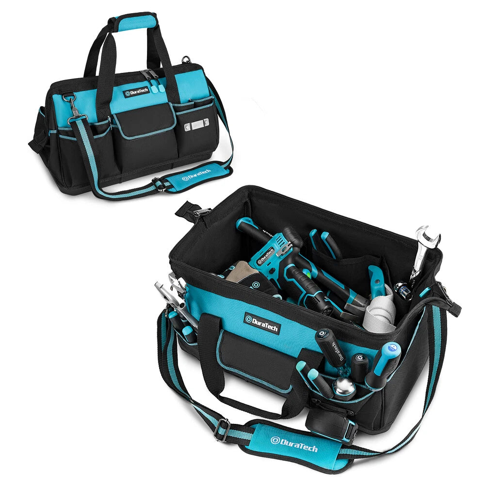 Duratech 18" Large Heavy Duty Tool Bag 19 Pocket W/zipper Waterproof
