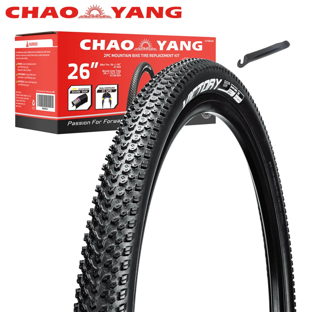 Chao Yang 26"×1.95 Mountain Bike Tire Replacement Kit Dual Compound