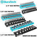 DURATECH 2PCS 3/8"/1/4"/1/2" Magnetic Socket Organizer Socket Holders
