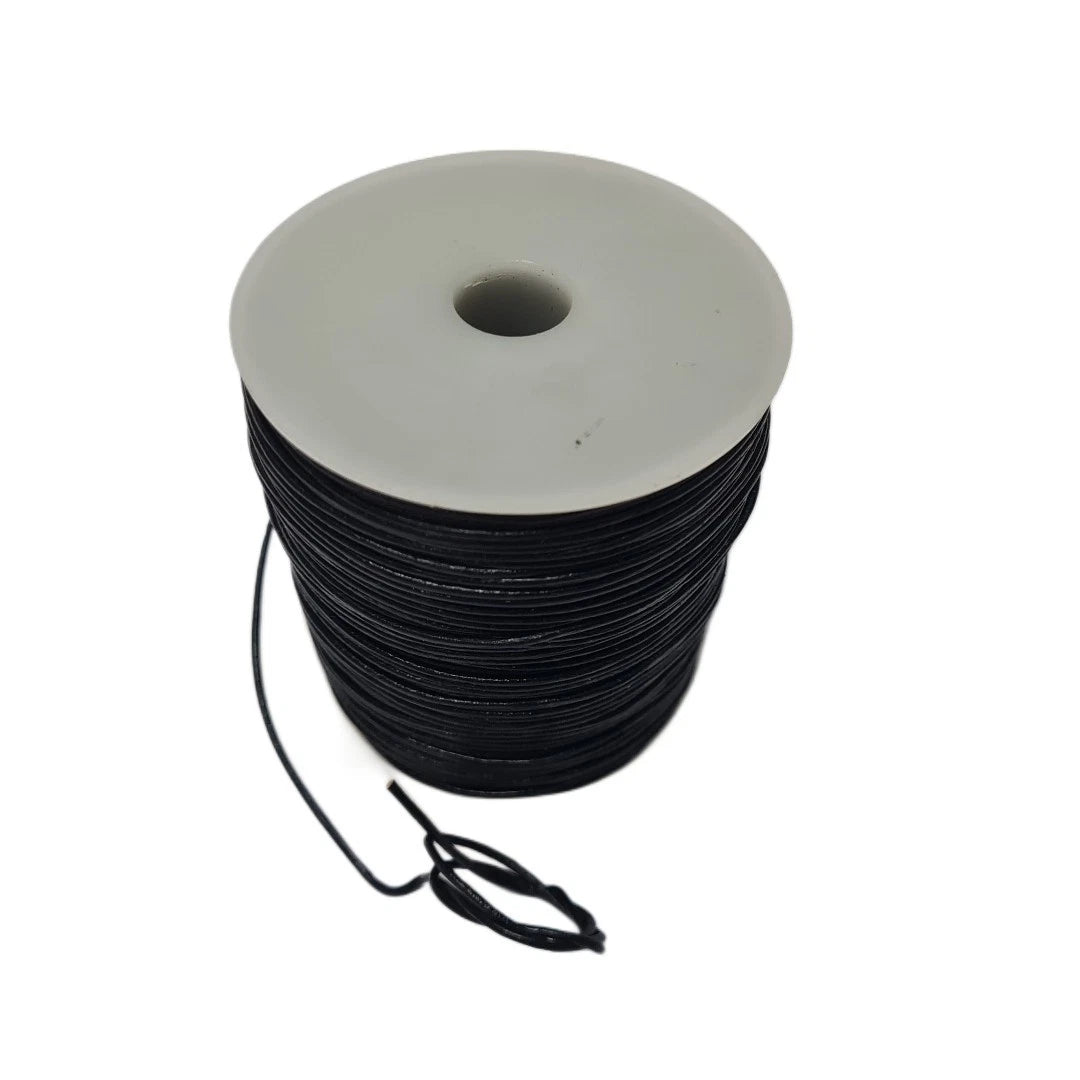 Round Leather Cord 1.0mm – Black Genuine Leather String | Jewelry &