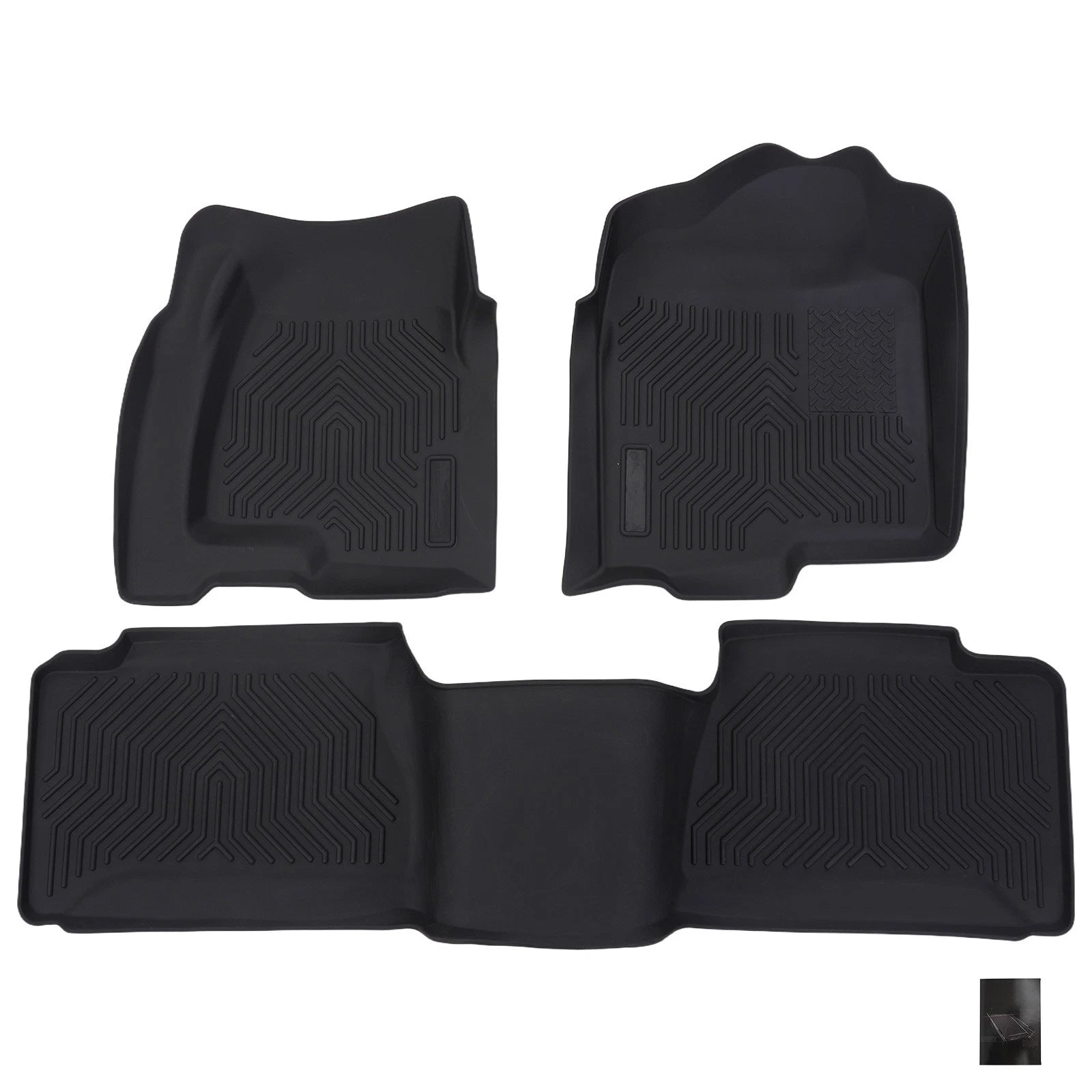 Carpet Floor Mats for GMC Sierra 1500 2WD Extended Cab 1999-2006 Black Car Mat