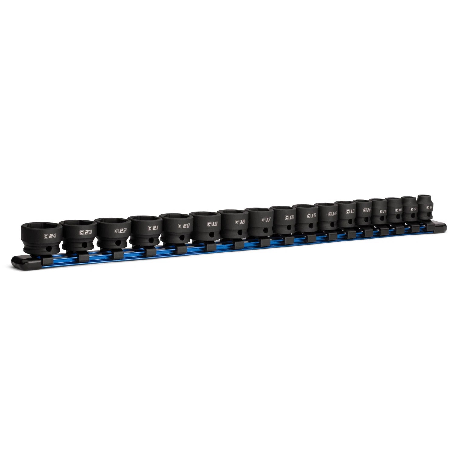 Capri Tools 3/8 In. Drive Stubby Impact Socket Set, Metric, 8 To 24