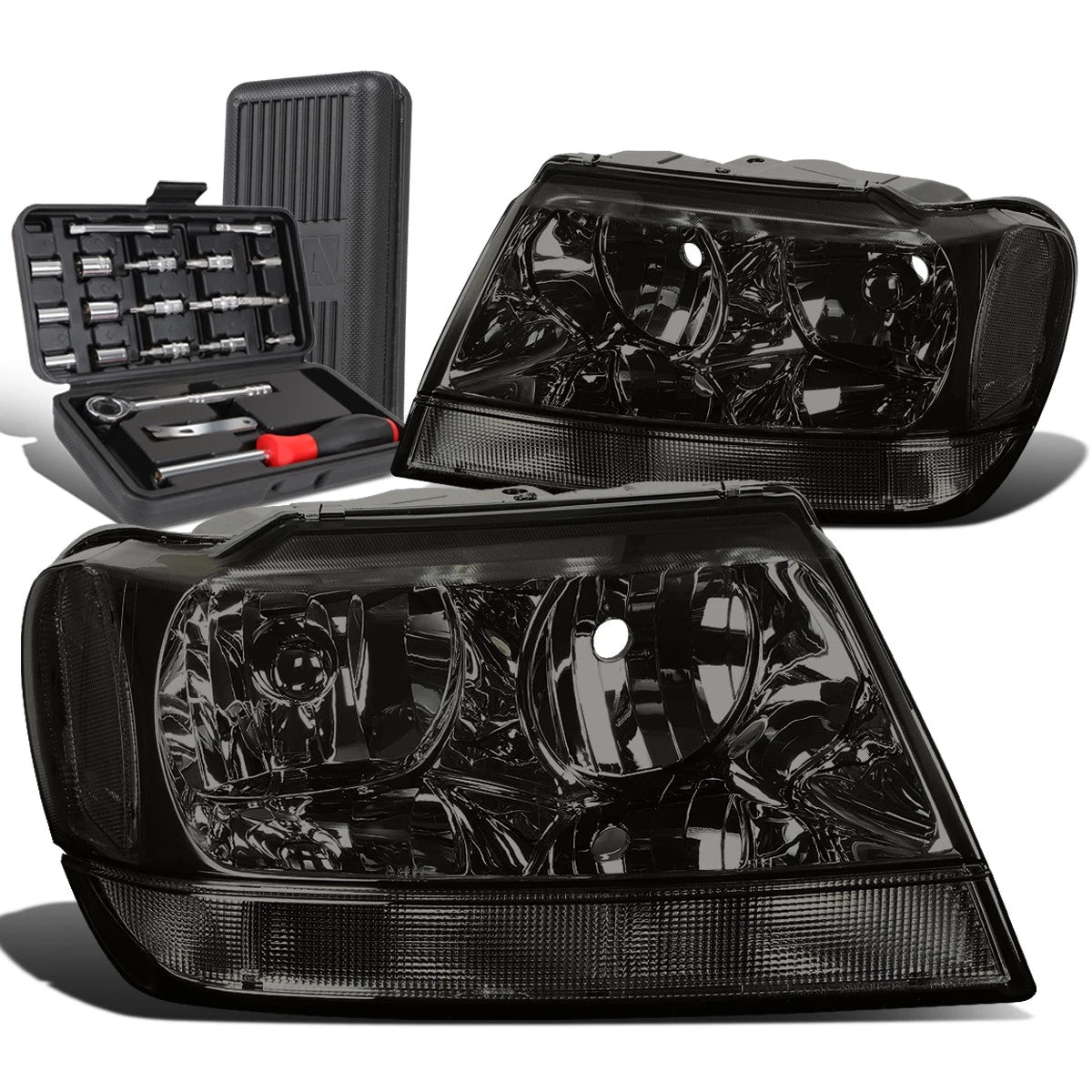 For 1999-2004 Grand Cherokee Pair Smoked/clear | Built Supply Co