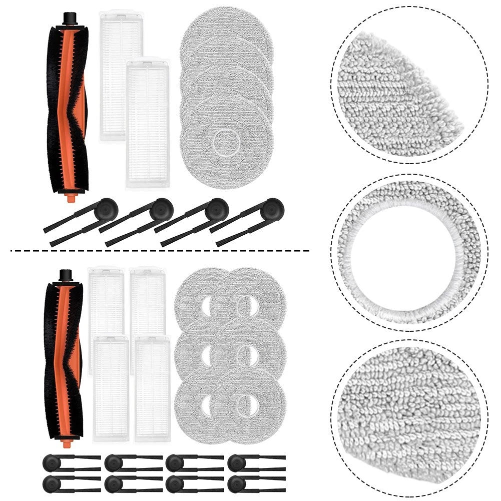 Replacement Main Brush Side Brush Filter Mop Cloth For Xiaomi S40 Pro